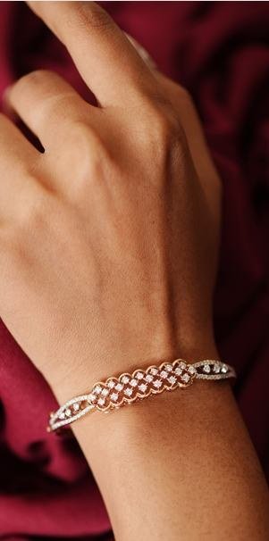 Diamond bracelet on wrist