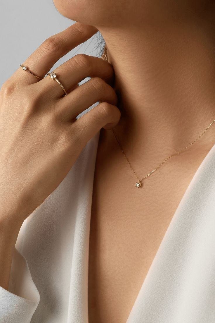 Delicate gold necklace